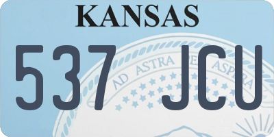 KS license plate 537JCU