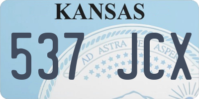 KS license plate 537JCX