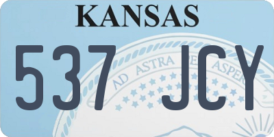 KS license plate 537JCY