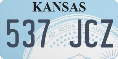 KS license plate 537JCZ