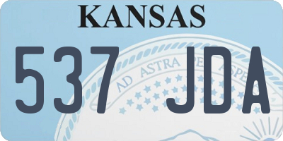 KS license plate 537JDA