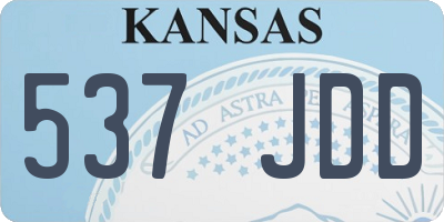 KS license plate 537JDD