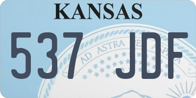 KS license plate 537JDF