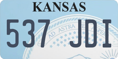 KS license plate 537JDI