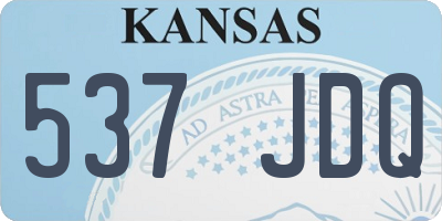 KS license plate 537JDQ