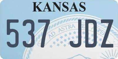 KS license plate 537JDZ