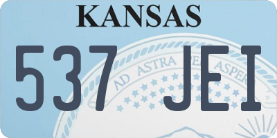 KS license plate 537JEI