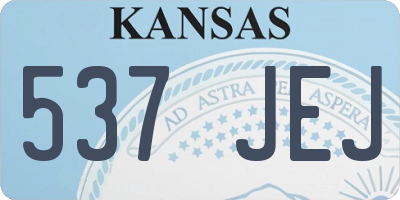 KS license plate 537JEJ
