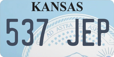 KS license plate 537JEP