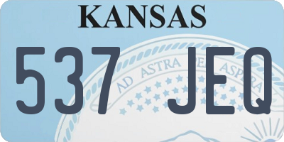 KS license plate 537JEQ