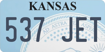 KS license plate 537JET