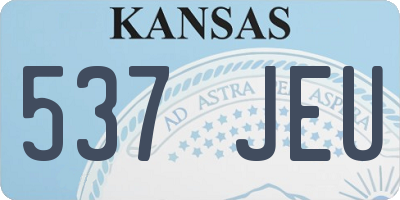 KS license plate 537JEU