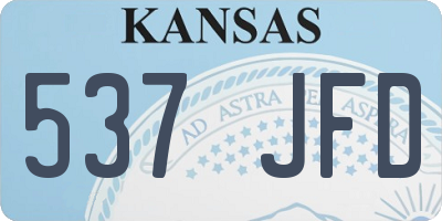 KS license plate 537JFD