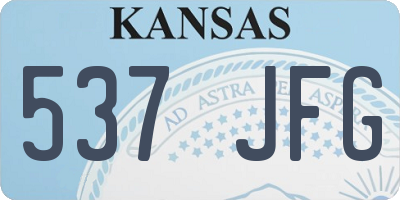 KS license plate 537JFG