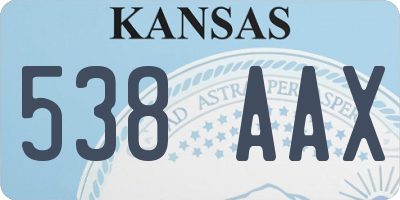 KS license plate 538AAX