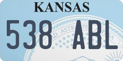 KS license plate 538ABL