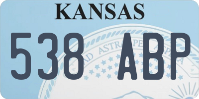 KS license plate 538ABP