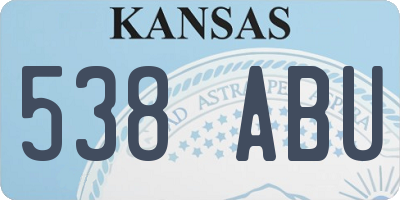 KS license plate 538ABU