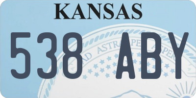 KS license plate 538ABY