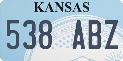 KS license plate 538ABZ