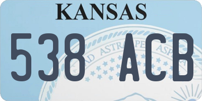 KS license plate 538ACB