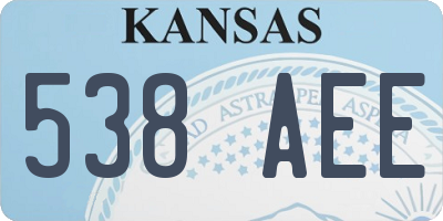 KS license plate 538AEE