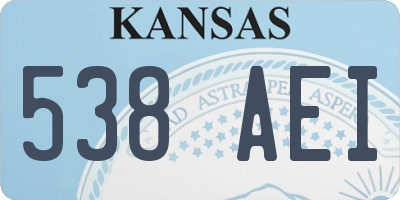 KS license plate 538AEI