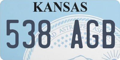 KS license plate 538AGB