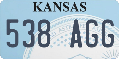 KS license plate 538AGG