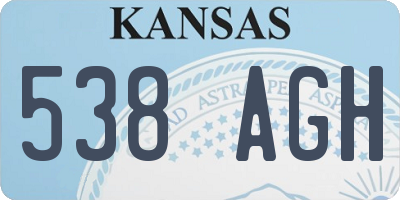 KS license plate 538AGH