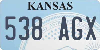 KS license plate 538AGX