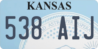 KS license plate 538AIJ