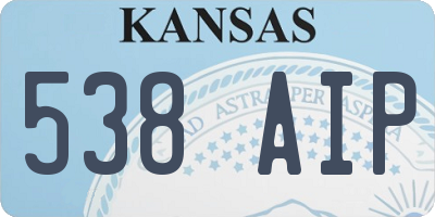 KS license plate 538AIP