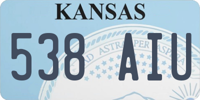 KS license plate 538AIU