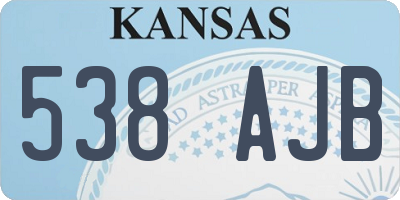 KS license plate 538AJB