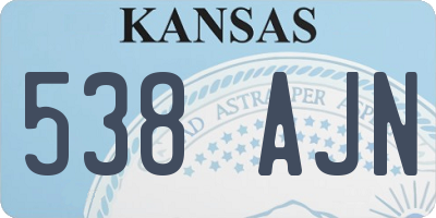 KS license plate 538AJN