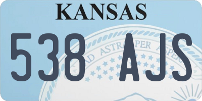 KS license plate 538AJS