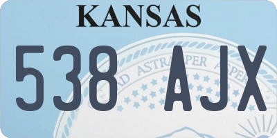 KS license plate 538AJX