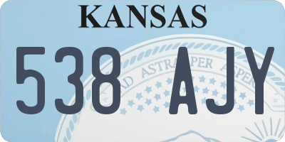 KS license plate 538AJY