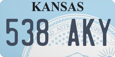 KS license plate 538AKY