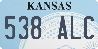 KS license plate 538ALC