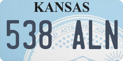 KS license plate 538ALN