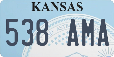 KS license plate 538AMA