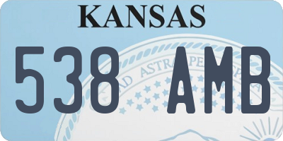 KS license plate 538AMB