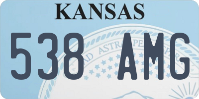 KS license plate 538AMG