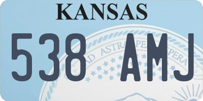 KS license plate 538AMJ