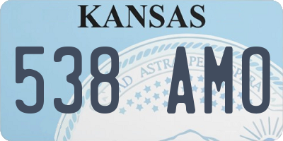 KS license plate 538AMO