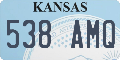 KS license plate 538AMQ