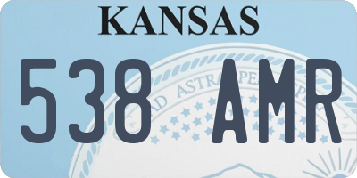 KS license plate 538AMR