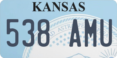 KS license plate 538AMU